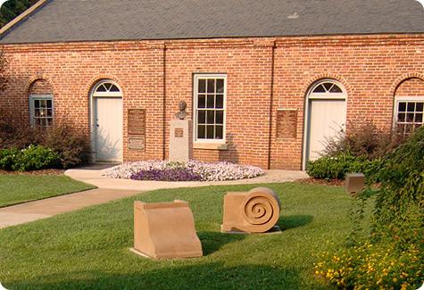 Architectonic Benches in front of the Little Chapel