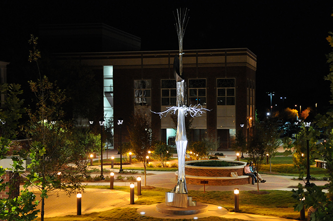 Winthrop Monolith at night