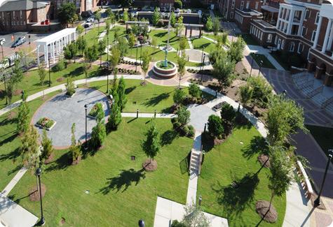 Aerial photo of Hardin Family Garden