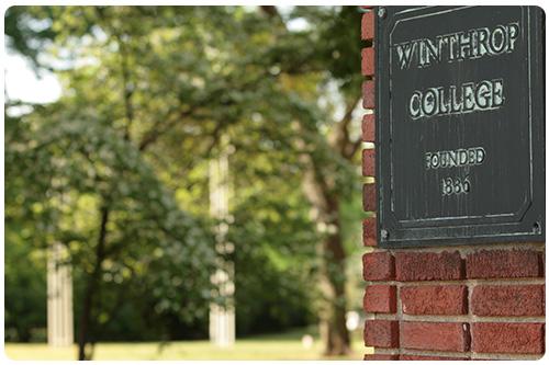 Winthrop College Sign