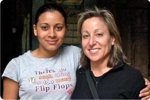 Dr. Ginger Williams and Petrona at the Winthrop School  in Nicaragua.