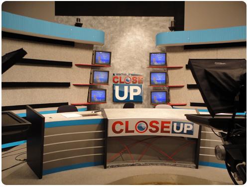 Winthrop close-up broadcast studio.