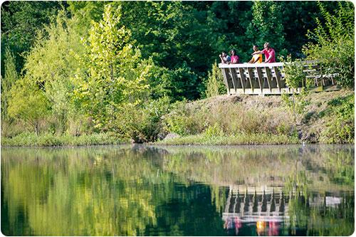 Students at Winthrop Lake