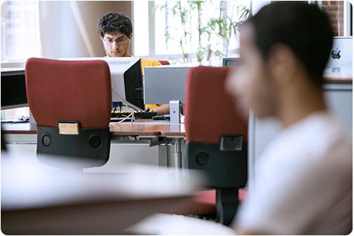 Students in computer lab