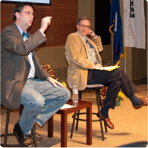 Dr. Scott Huffmon offers an explanation to a student question