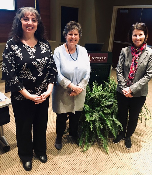 Dr. Jennifer Disney, Speaker Laura Woliver, and Katarina Moyon