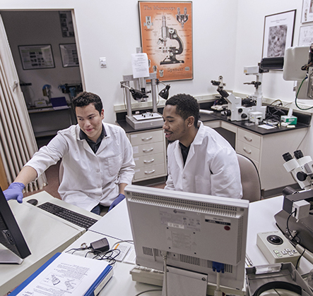 students in lab