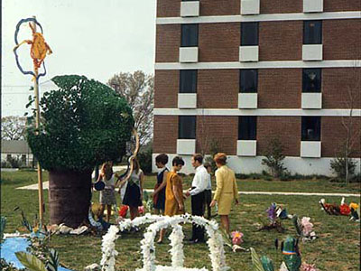 Decorations in front of Wofford