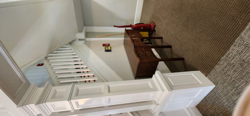 Progress photo of the Stewart House renovations