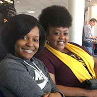 English Education students smiling on their way to the NCTE conference
