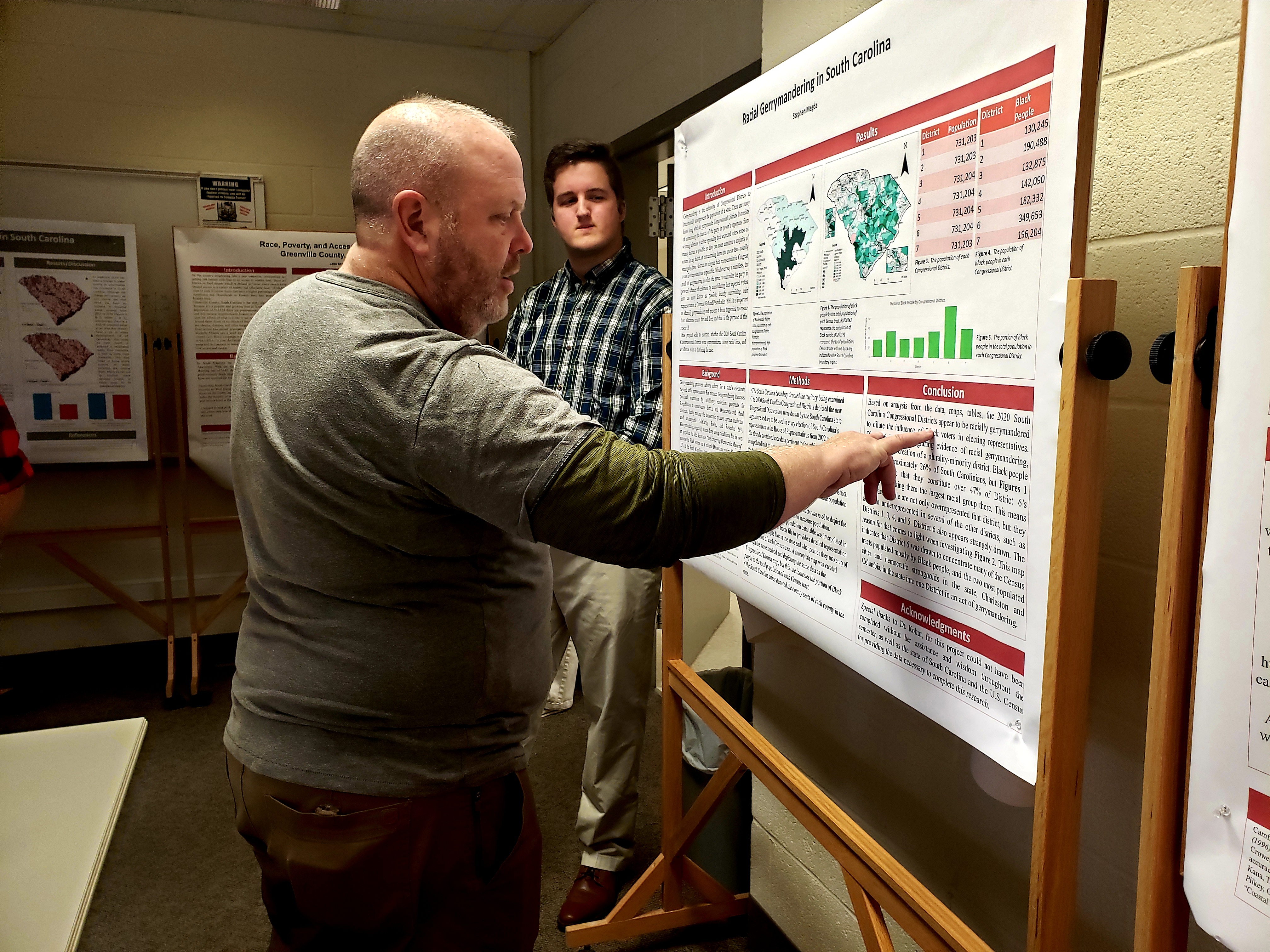 Students present research at GIS poster conference.
