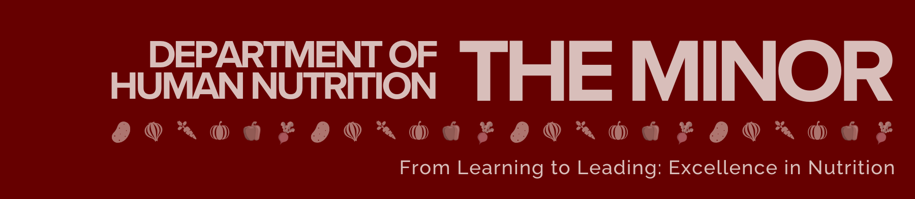 Minor in Human Nutrition. From learning to leading: excellence in nutrition and health.