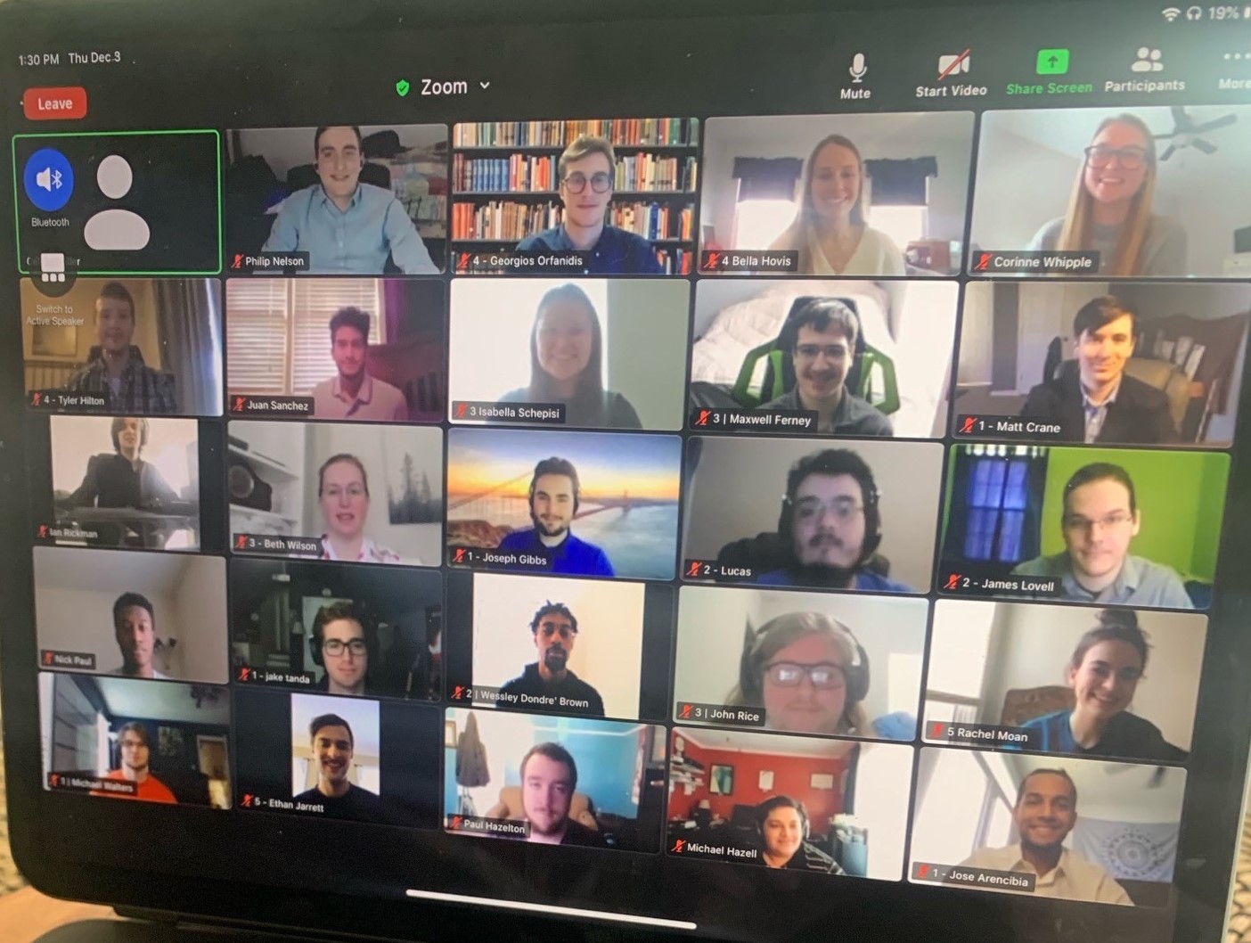 CSCI 475 Presentations via Zoom