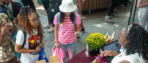 Students at tabling event