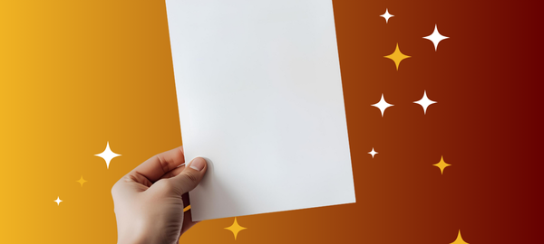 Hand holding a resume