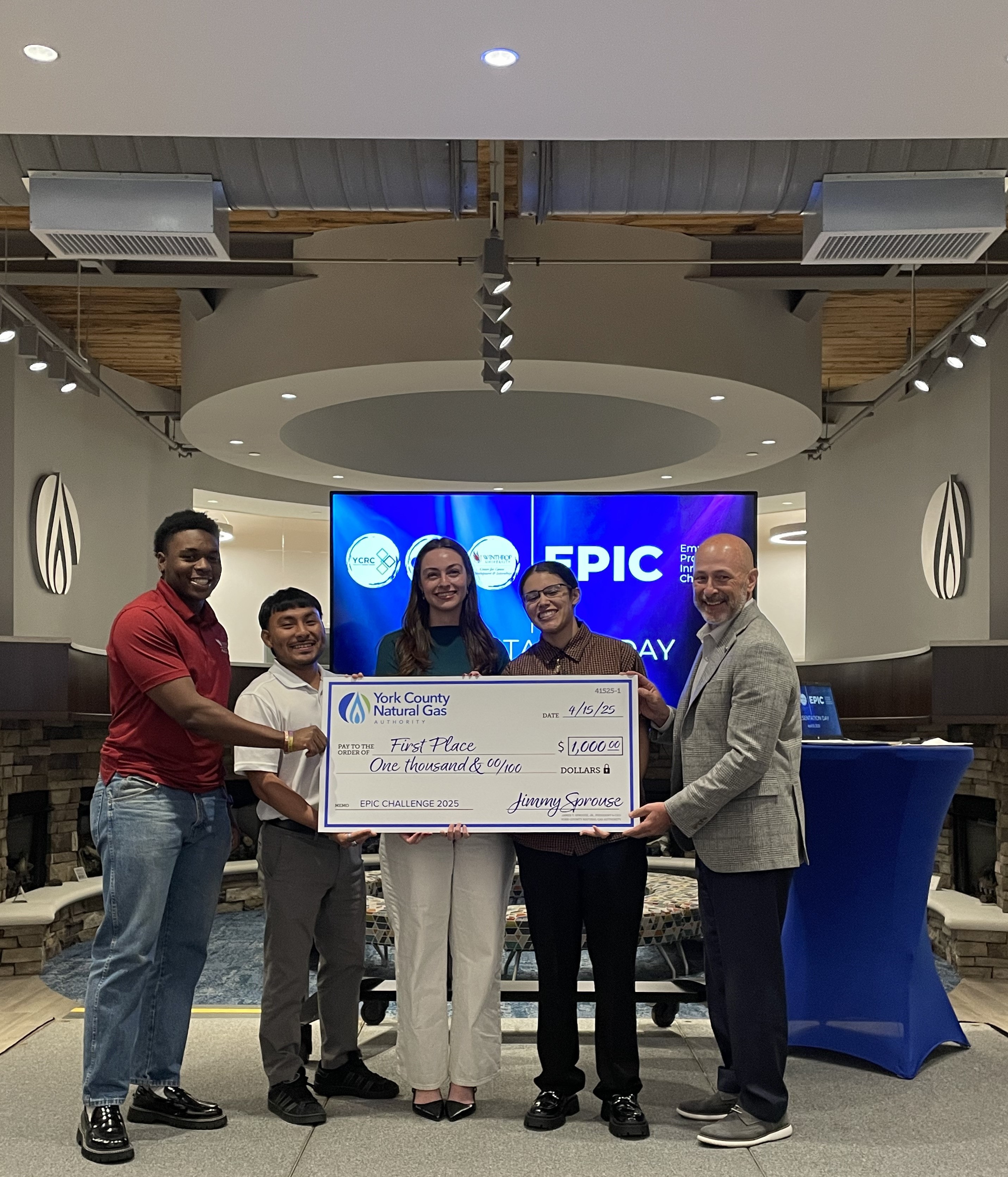 First place winners Winthrop EPIC challenge