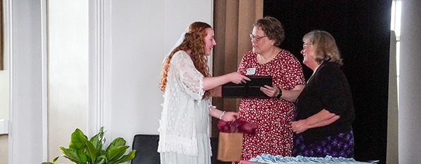Camryn Harsey received the 2024 Distinguished Teacher Candidate Award.