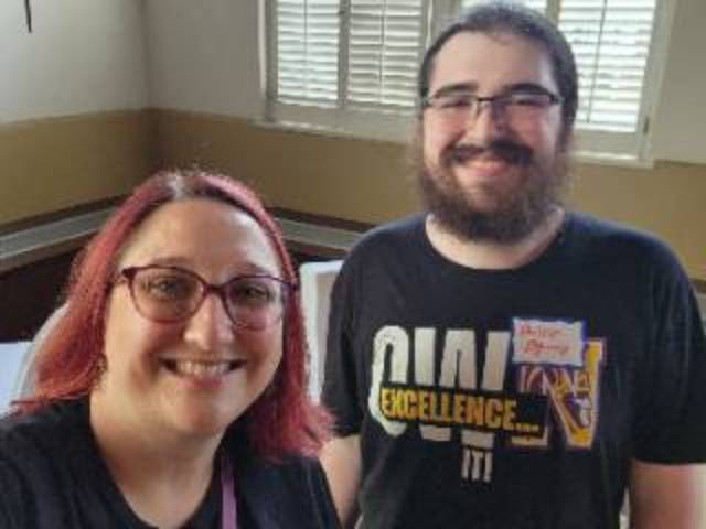 P. Byars and mentor, K. Simpson at the Internship Institute