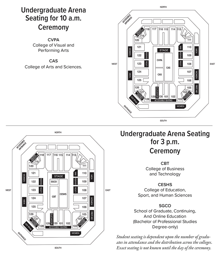 Undergraduate Program Coliseum Map