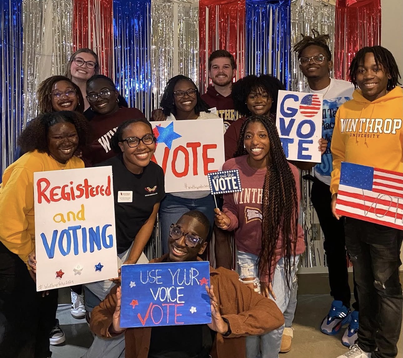 Student Encouraging Voting