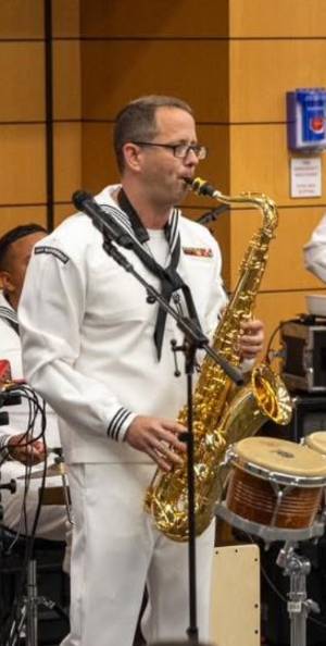 Performing with the Navy in 2024, Dallas College, Dallas Fort Worth, TX.