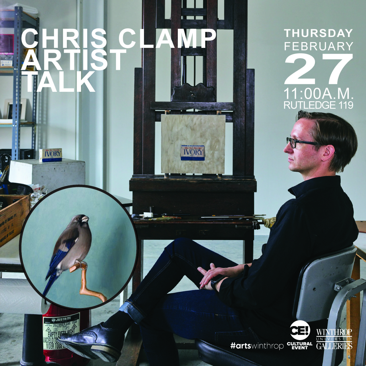Chris Clamp Artist Talk graphic