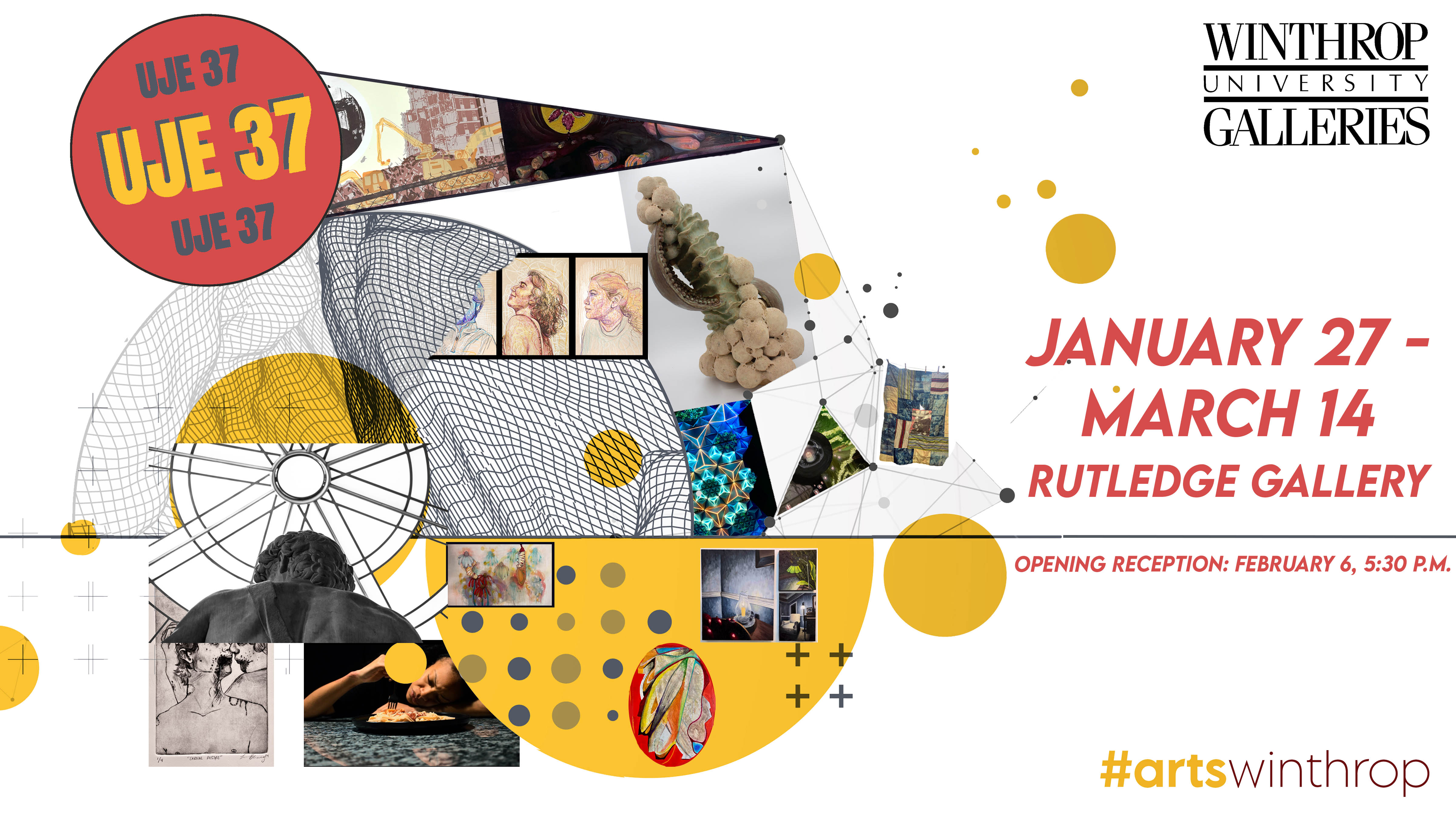 UJE 37, Undergraduate Juried Exhibition graphic