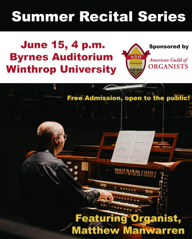 Summer Recital Series- Organ Concert featuring Matthew Manwarren graphic