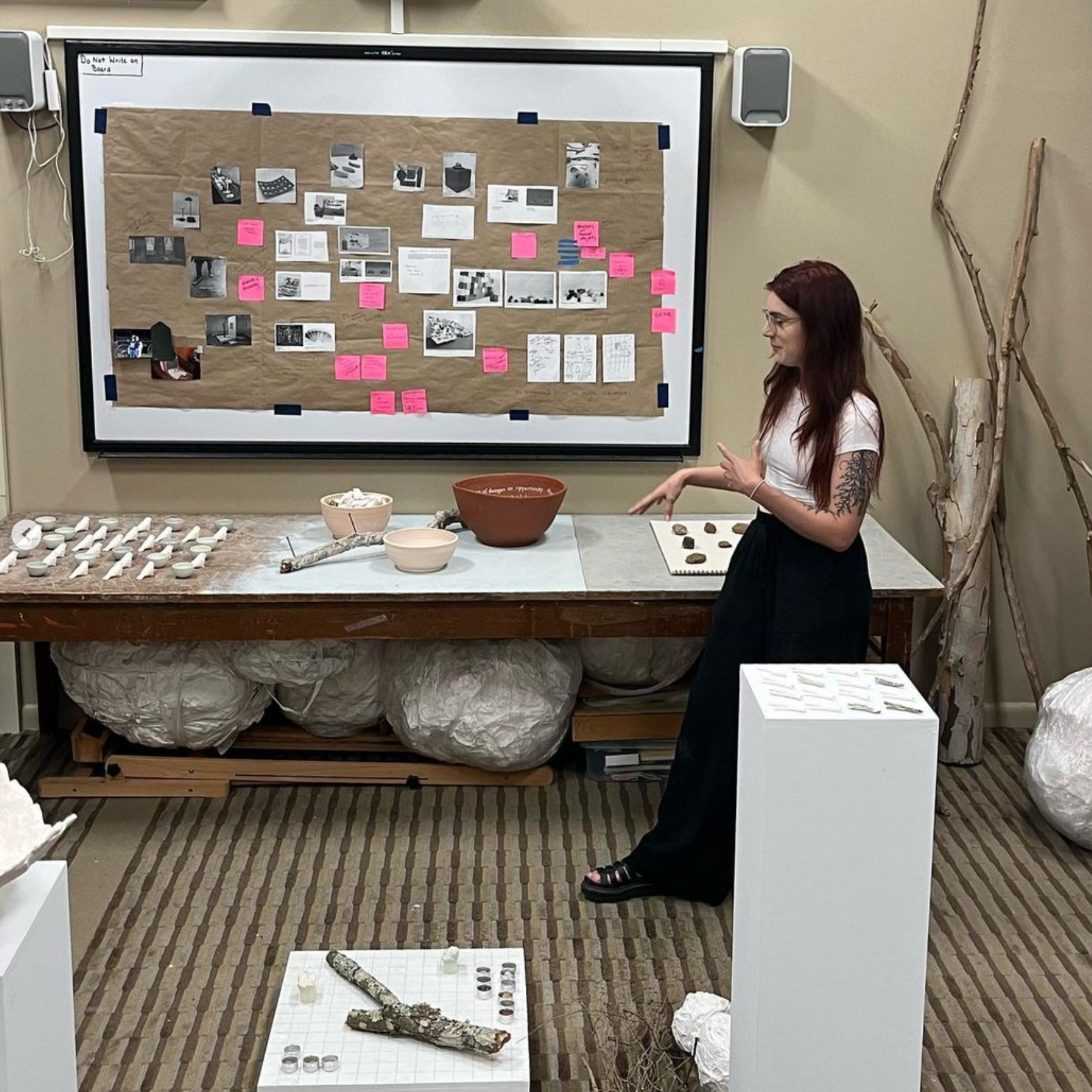Student in studio