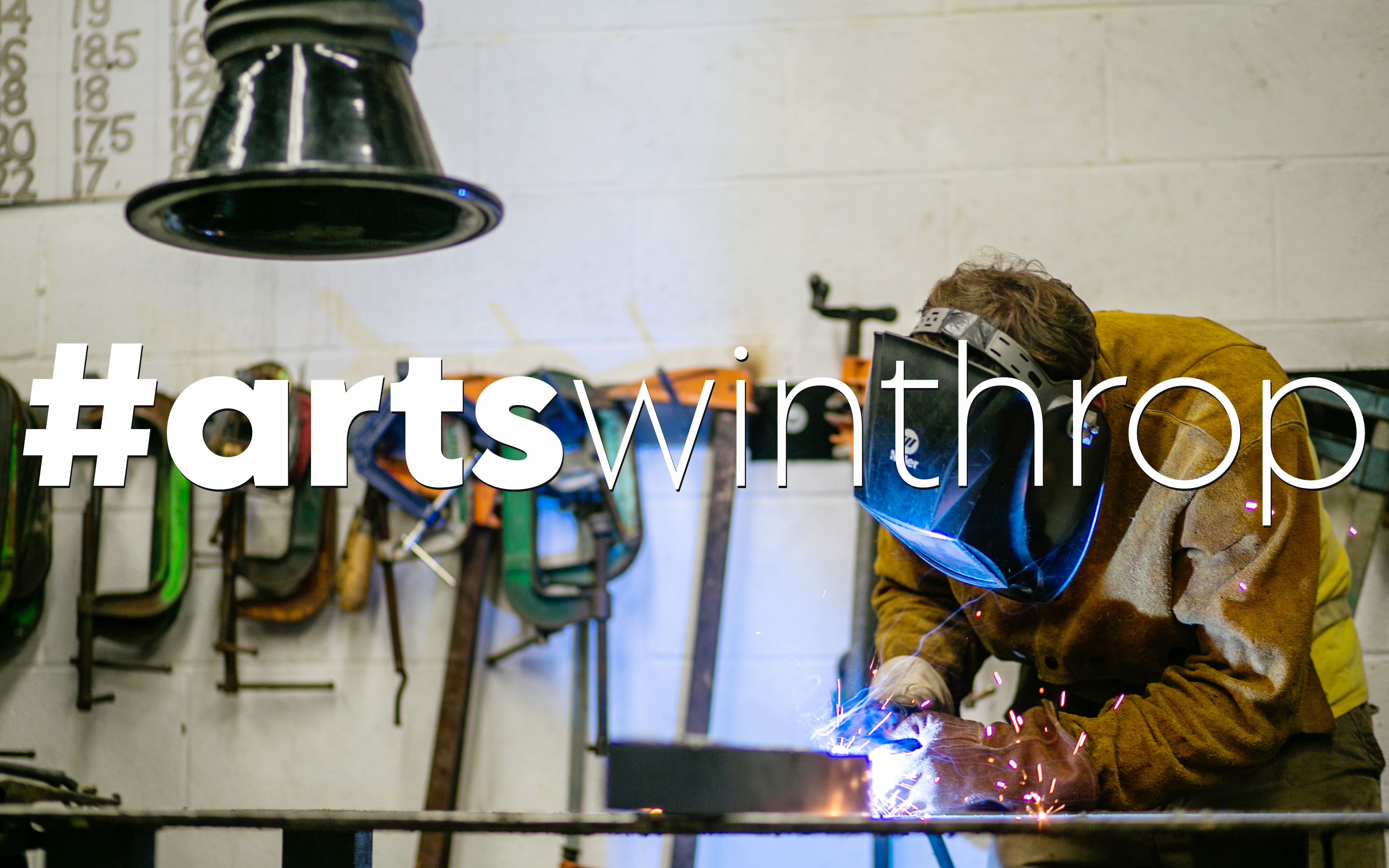 a student welding