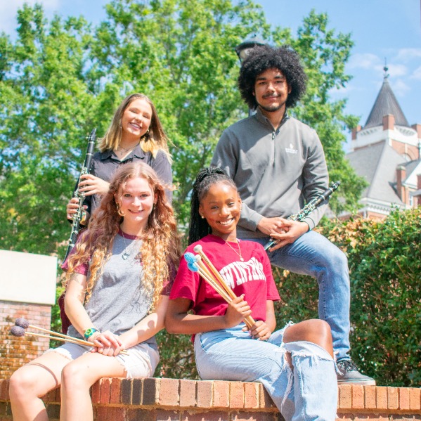 students with their instruments