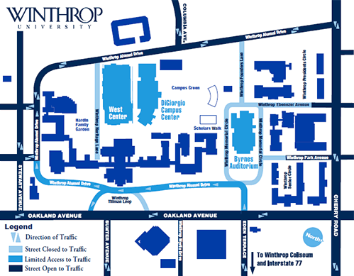 Winthrop University Campus Map | Campus Map