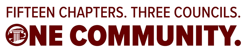 15 Chapters. 3 Councils. 1 Community.
