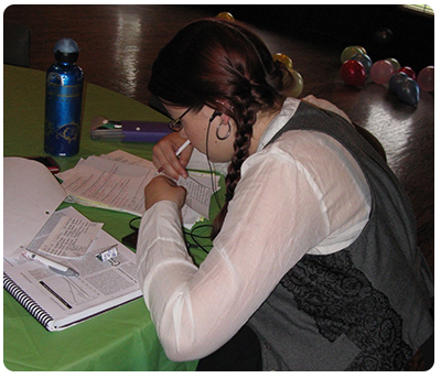 Allison Howard Studying