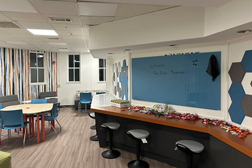 Empty Space Classroom With Wall Art