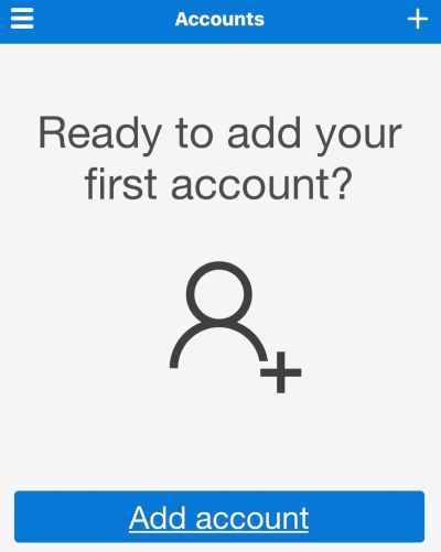 Auth App Add 1st account