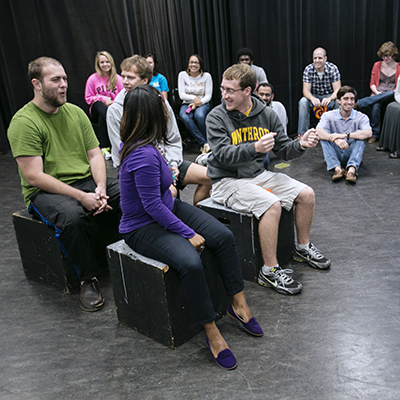Theatre class backstage
