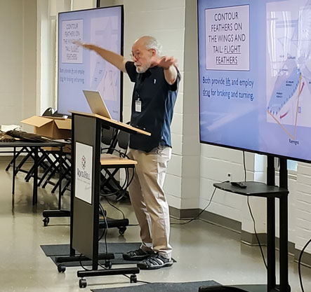 Retired Biology Professor Bill Rogers teaches a multi-week birding class every semester.