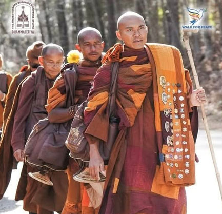 Buddhist Monks on the way to Washington D.C. 