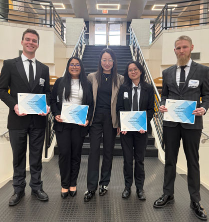 Representing Winthrop were students Andrew Wheaton, Andrea Samaniego, Ngan Nguyen and Matthew Blanks, under the guidance of faculty advisor Shirley Shen.