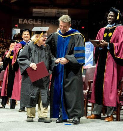 Jocelyn Davis and Provost Sebastian van Delden