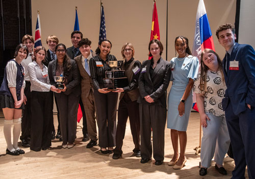 France delegation from Catawba Ridge High School