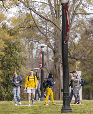 Students on campus
