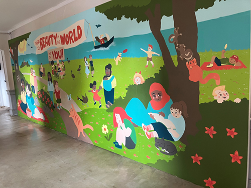 The completed mural