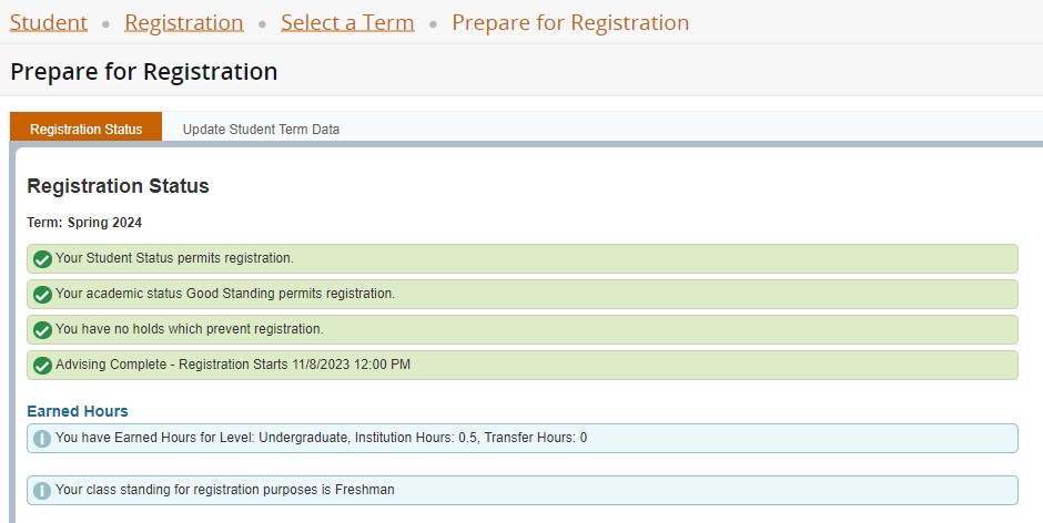 Registration Procedures