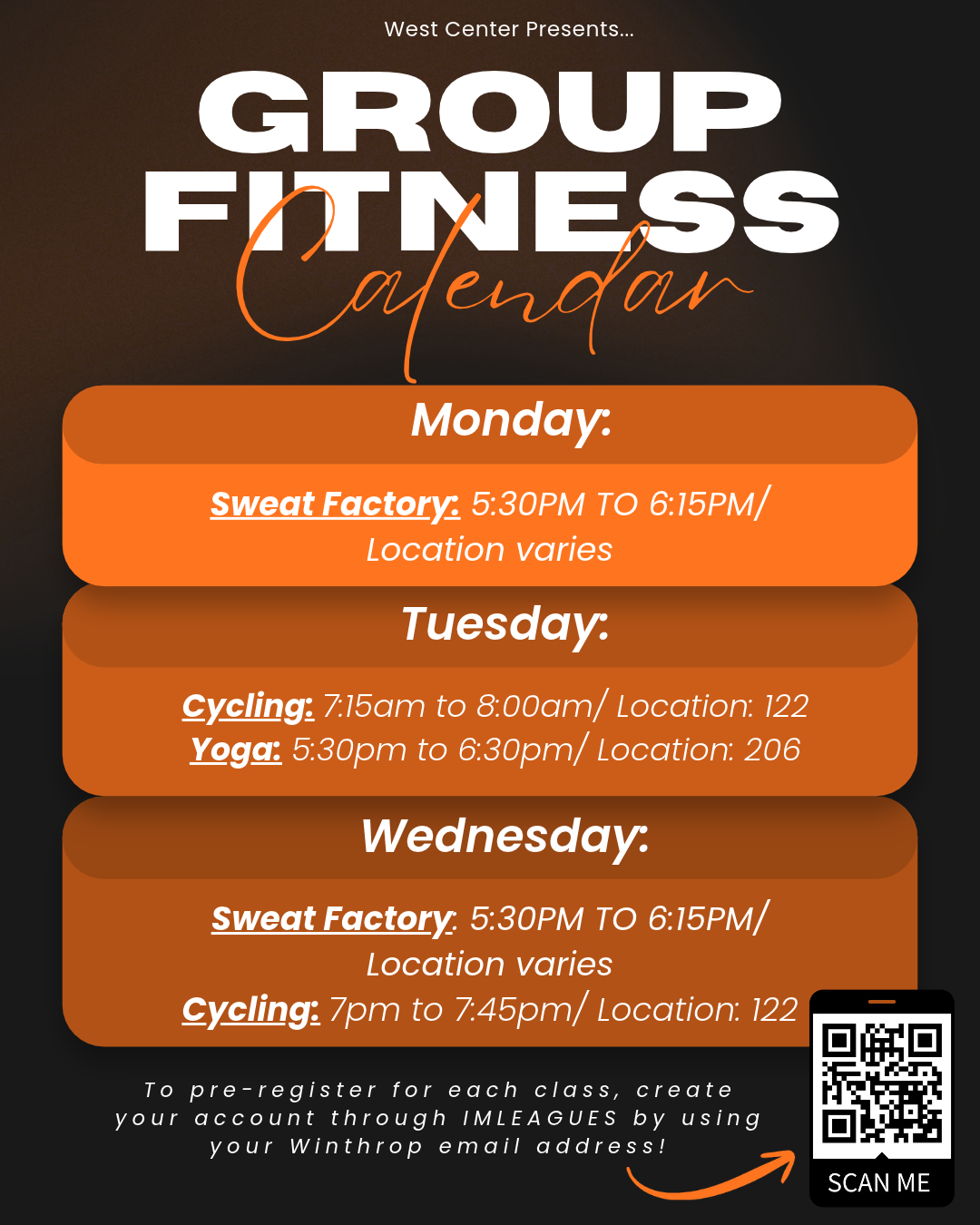 Fall 2026 Group Fitness Classes Fall 2026 Group Fitness Classes