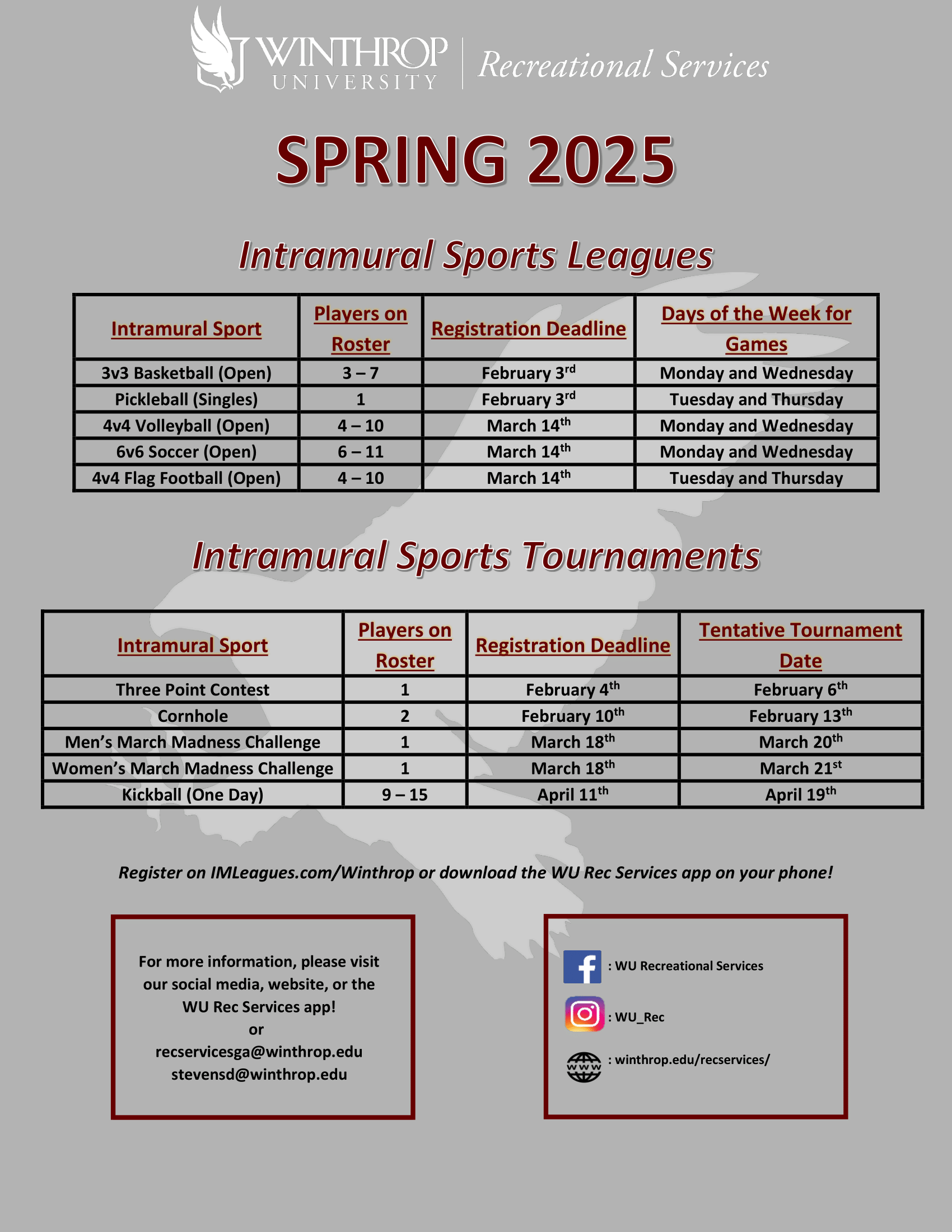 Spring2025 Intramural Flyer