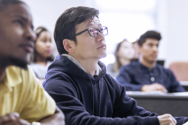 graduate students listening in the classroom