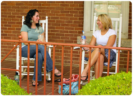 front porch chatting