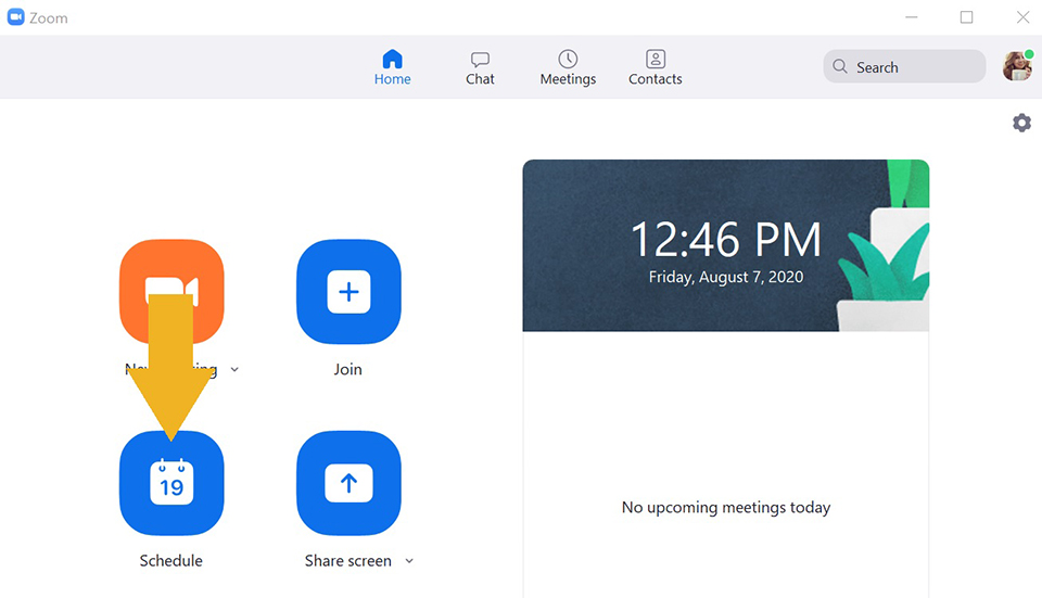 Schedule Zoom Meeting Desktop